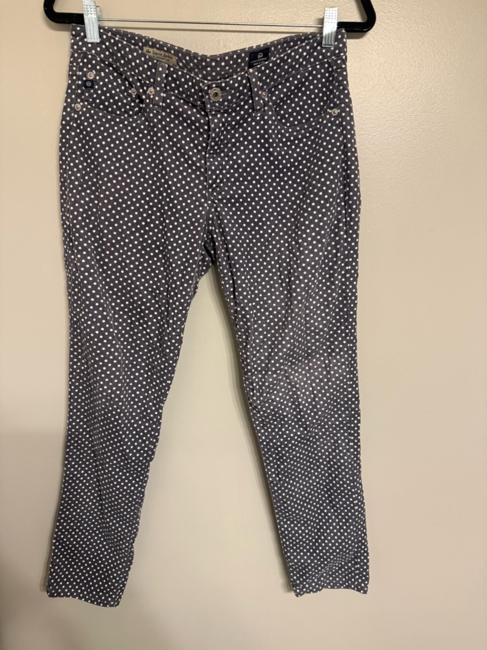 Adriano Goldschmied | The Stevie Ankle | Slim Straight Jeans with Polka Dots